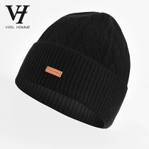 Mens wool hat mens winter warm cold and thick Korean tide students autumn and winter ear protection wind wool hat
