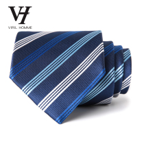 Mens blue tie shirt mens dress business 8CM Korean interview wedding groom students career leisure tide