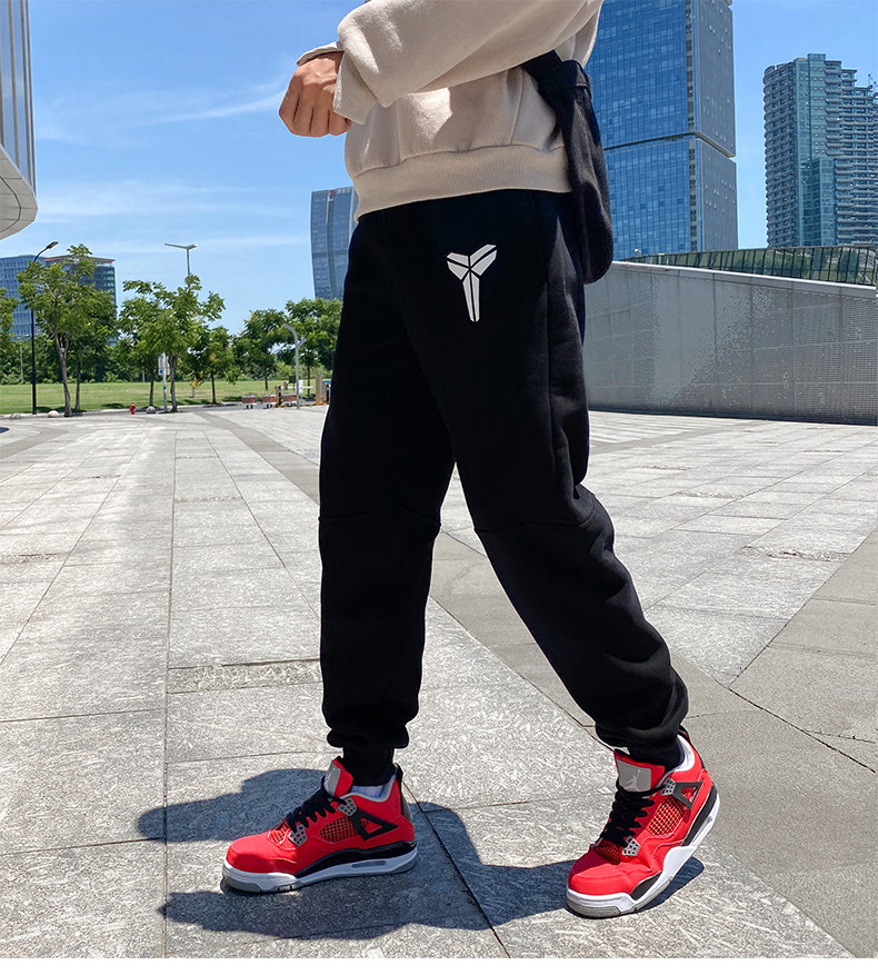 Sports pants Men's Cosby Kobe Foot Casual Loose big size student Methodist Black Manba pure cotton basketball long pants