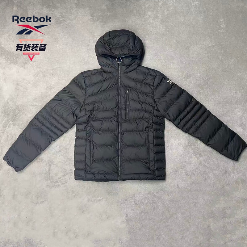 Reebok/Ribok Classic Versatile Winter Casual Warm Hooded Men's Versatile Comfortable Cotton Jacket Fu1699