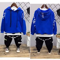 Childrens clothing 2021 spring and autumn boys hooded clothes children long sleeve hoodie children Korean version of base shirt loose coat tide