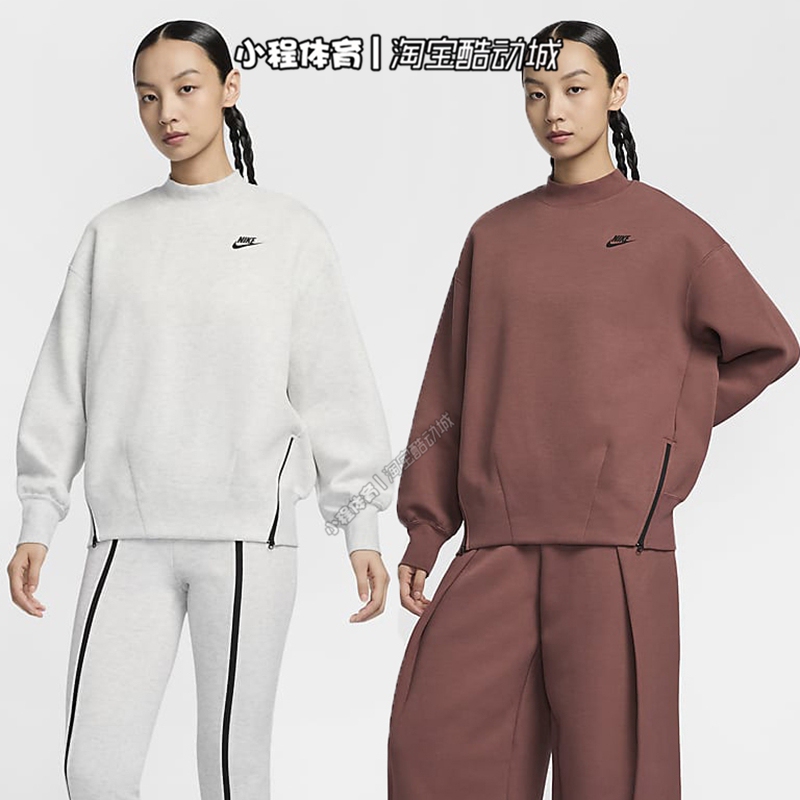 Nike Tech Fleece Women's Sweatshirt Half-High Collar Side Zipper Pullover Fv8042-013/218/370 Nike Tech Fleece Women's Sweatshirt Half-High Collar Side Zipper Pullover Fv8042-013/218/370