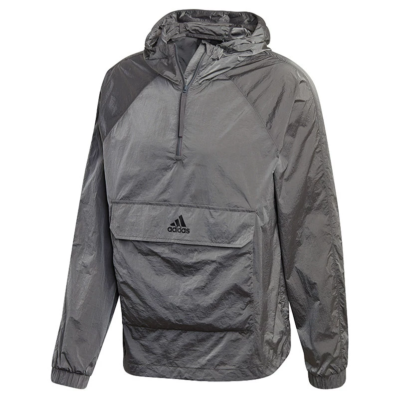 Мужская куртка Adidas с тремя полосками, полузастегивающая ветровка H39244 FI0618 GF4047