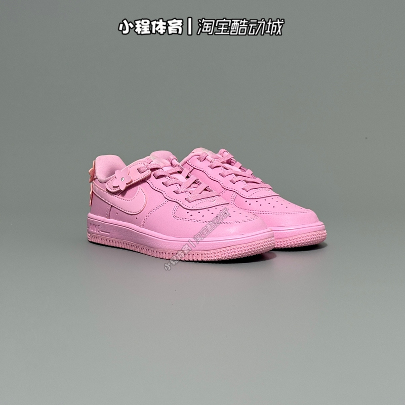 Nike Nike Children's Shoes Af1 Girls' Sports Shoes Air Force White Pink Hook and Loop Sneakers Ii0760 Iv6201 Nike Nike Children's Shoes Af1 Girls' Sports Shoes Air Force White Pink Hook and Loop Sneakers Ii0760 Iv6201