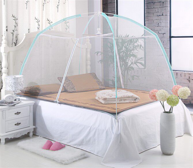 New yurt mosquito net with bottom double door zipper mosquito net
