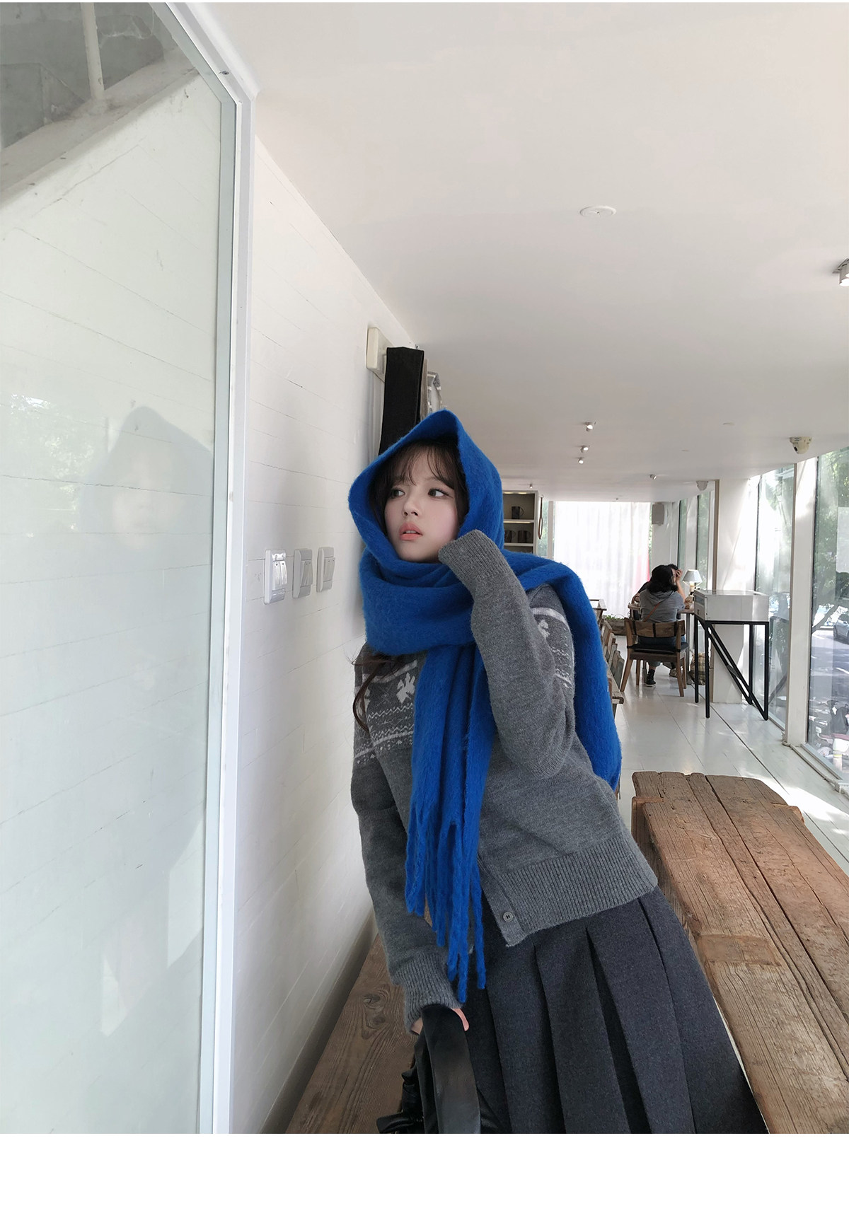라운드 넥 오픈 가디건 쇼트 스타일 공정한 섬 스웨터 여자 가을 겨울 슬림해 보이는 느긋한 바람 몸매 가꾸기 오픈 가디건 맨위 로드 중 상세 이미지 27
