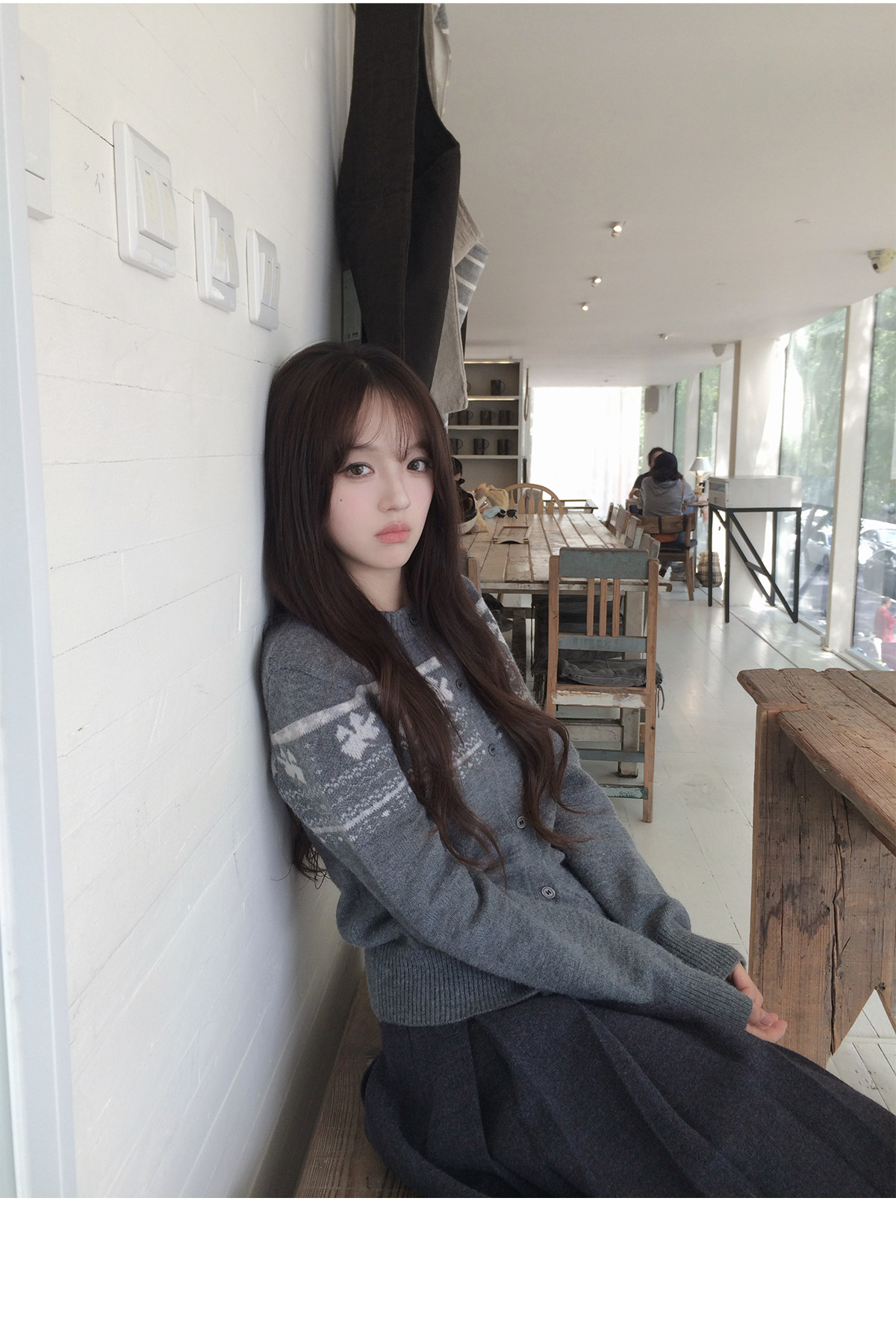 라운드 넥 오픈 가디건 쇼트 스타일 공정한 섬 스웨터 여자 가을 겨울 슬림해 보이는 느긋한 바람 몸매 가꾸기 오픈 가디건 맨위 로드 중 상세 이미지 30