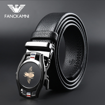 Kerry Armani Mens Belt with Leather Business Automatic Tank Mens Head Leather Young Mans Pants Bag
