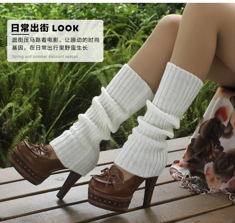 Tất vớ Hàn Quốc mùa thu và mùa đông ấm áp len chân vớ legging vớ vớ đan vớ chân mùa đông chân đặt chân tất dài