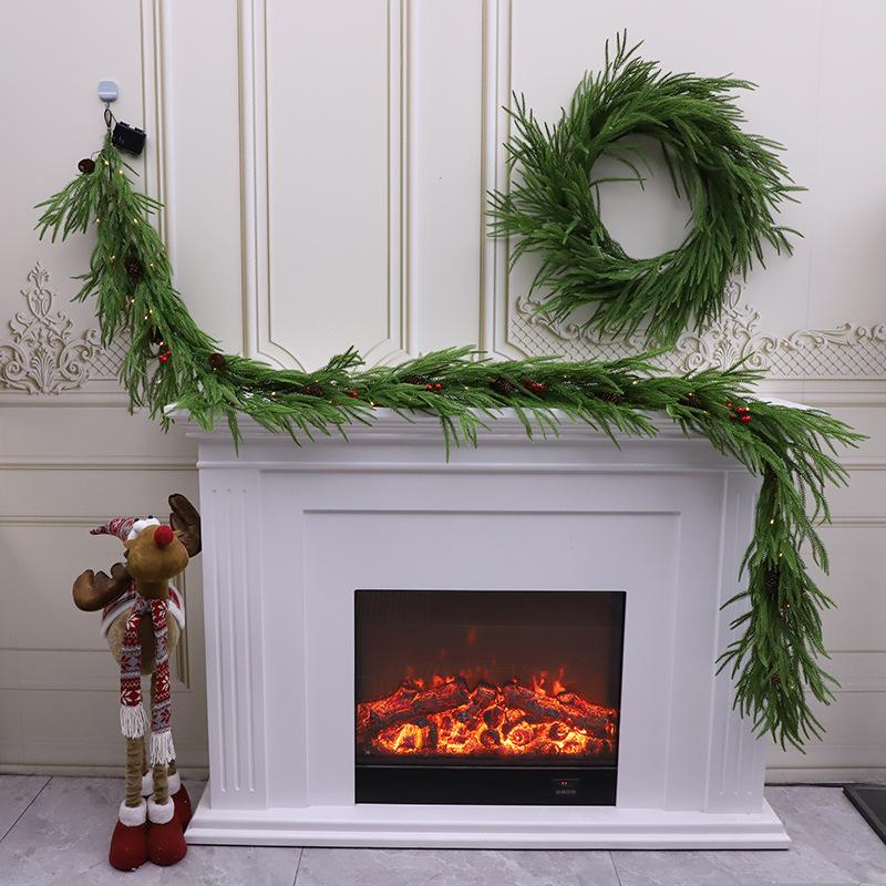 Christmas Decorative Rattan Pe Drape Norfolk Pine Needles Scene Arrangement Artificial Greenery Pine Leaves Door Hanging Christmas Decorative Rattan Pe Drape Norfolk Pine Needles Scene Arrangement Artificial Greenery Pine Leaves Door Hanging