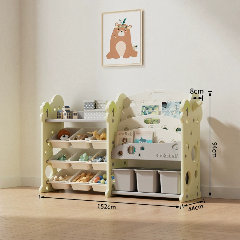 Toy, multilayer storage system, book with pictures, capacious bookshelf, classification