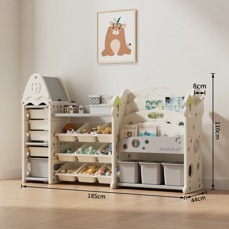 Toy, multilayer storage system, book with pictures, capacious bookshelf, classification