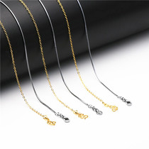 24K gold necklace choker alloy necklace men and womens fine necklace Korean necklace pendant rope does not fade button