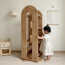 Korean ins childrens bookshelf learning storage storage rack living room storage cabinet simple floor-standing picture book shelf