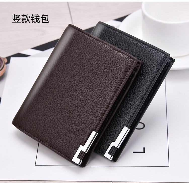 Cặp đôi nam giới ví nhỏ nam giới thương hiệu thủy triều ngắn Sinh viên siêu mỏng Phiên bản Hàn Quốc của cá tính cắt ngang nam hipster phần mỏng đất nam - Ví tiền ví đựng thẻ