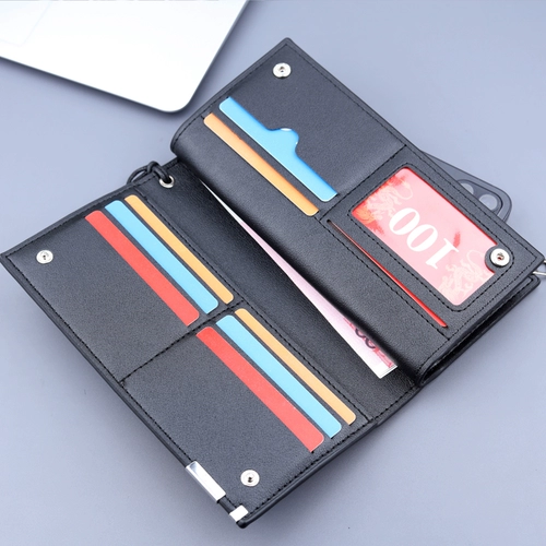 Цепочка с молнией, вместительная и большая сумка с петлей на руку, длинный бумажник, маленькая сумка клатч, бизнес-версия, простой и элегантный дизайн