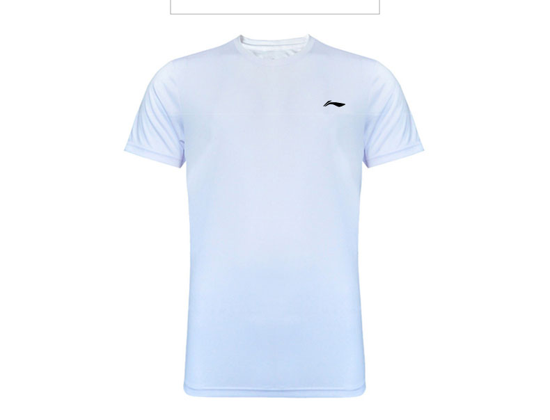 Áo thun nam tay ngắn Li Ning nhanh khô thoáng khí hè 2019 mới đích thực áo thun cổ tròn màu trắng thể thao nam - Áo phông thể thao áo thun chạy bộ
