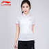 Li Ning ve áo POLO 2019 nam nữ xuân hè cùng một đoạn áo thun ngắn tay nhẹ nhàng và thoáng khí thể thao đôi lứa ngắn T - Áo polo thể thao áo polo trẻ em Áo polo thể thao