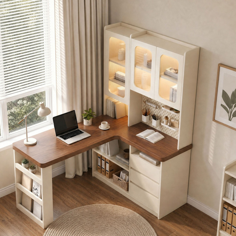 Corner Desk Bookshelf Bookcase Integrated Table Bedroom Corner Computer Desk Student Home Study Writing Desk Corner Desk Bookshelf Bookcase Integrated Table Bedroom Corner Computer Desk Student Home Study Writing Desk
