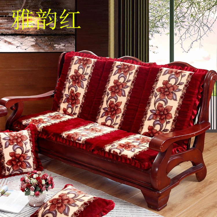 Ghế sofa gỗ đơn đệm đệm chống trượt xốp đệm sofa gỗ gụ đệm với tựa lưng thảm gỗ nệm để ghế gỗ