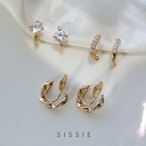 Daily small ear clip without ear hole earrings female simple temperament advanced earring Korean painless mosquito coil