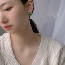 Oil painting sense ear clip ~ retro temperament mosquito coil Super fairy high grade earrings elegant French earring ear clip female