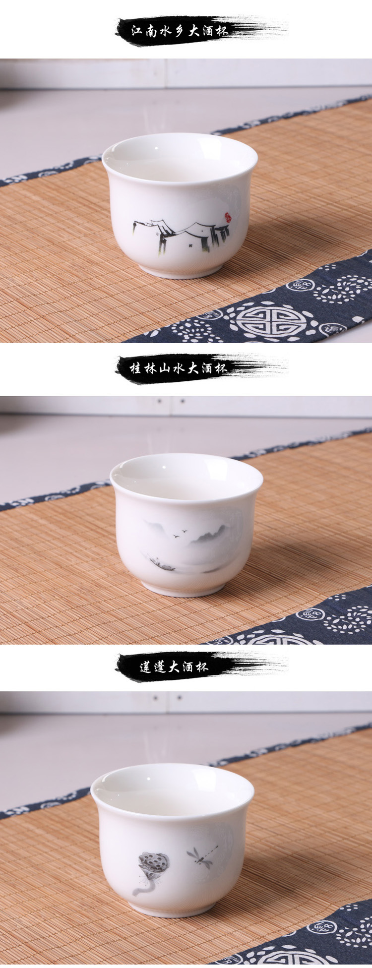 Gốm nhỏ rượu thủy tinh ly gốm sứ xương vàng rượu vang trắng rượu vang thủy tinh rượu vang rượu vang rượu sake chén uống rượu đẹp