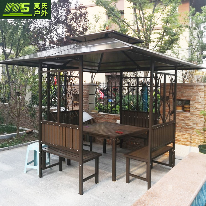 Outdoor gazebo tent villa courtyard garden terrace gazebo large tent open-air leisure simple outdoor awning