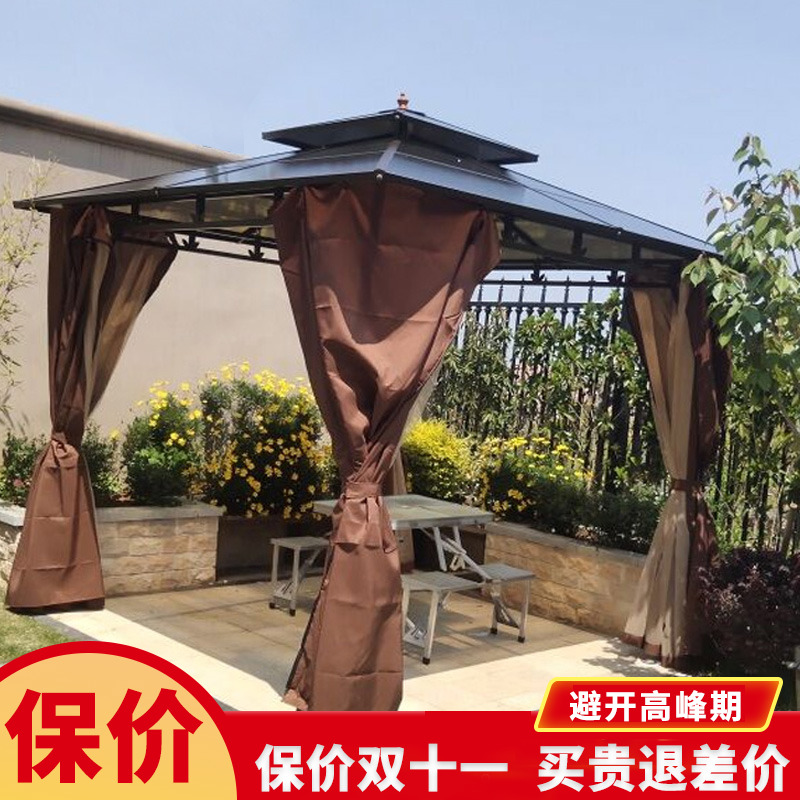 Outdoor gazebo, awning, courtyard, garden, patio, gazebo, outdoor villa, park, pergola, canopy, four-poster pavilion