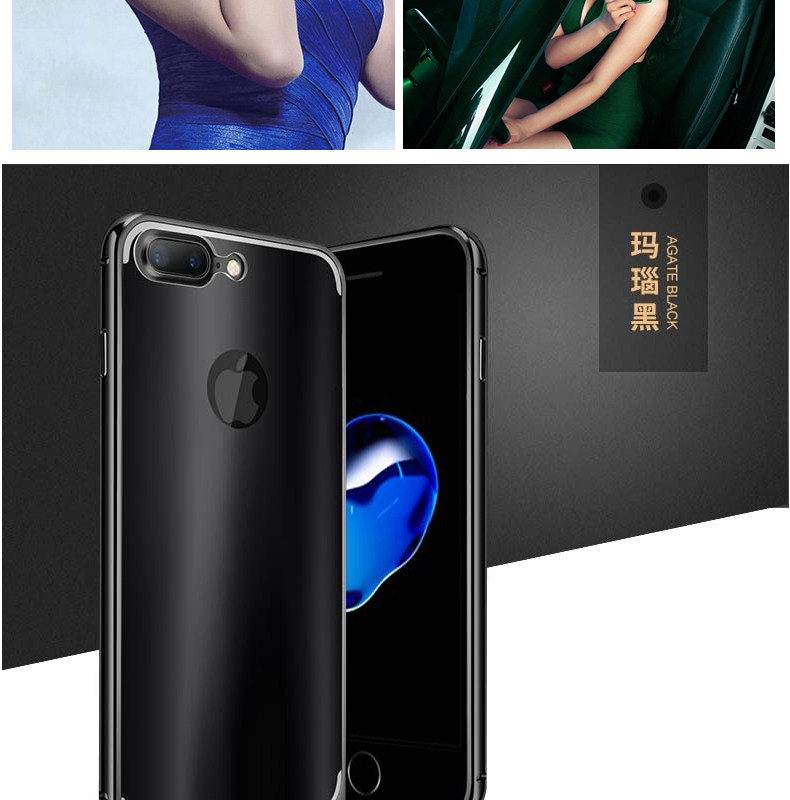 iy Ultra Slim Lightweight Aluminum Metal Bumper Dazzle Color Acrylic Back Cover Case for Apple iPhone 7 Plus & iPhone 7