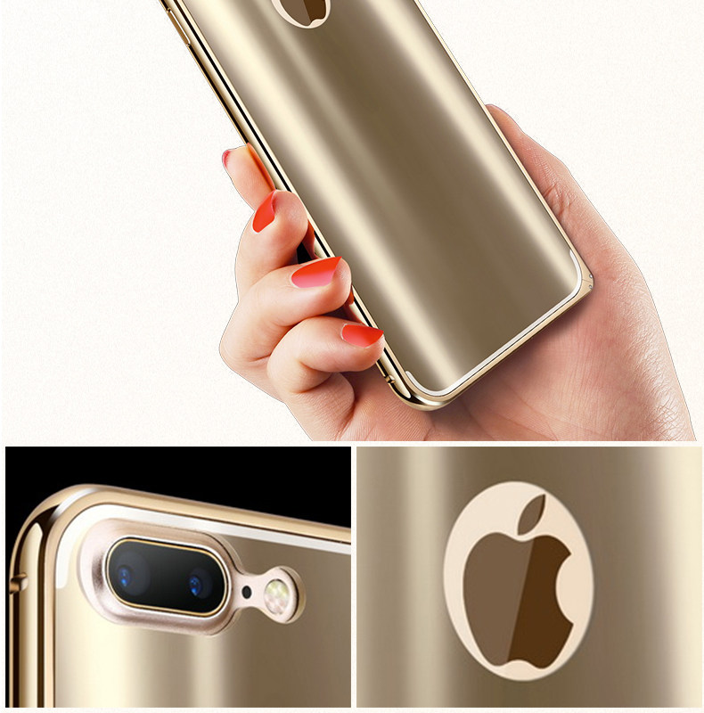 iy Ultra Slim Lightweight Aluminum Metal Bumper Dazzle Color Acrylic Back Cover Case for Apple iPhone 7 Plus & iPhone 7