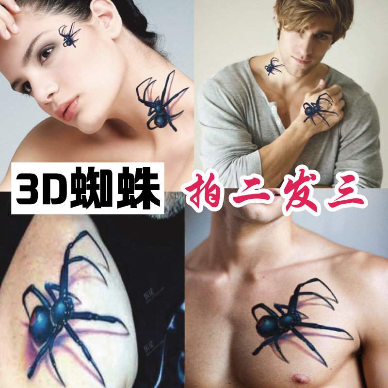 3d three-dimensional cover scar wrist arm Net worm flat Spider garden spider spider tattoo waterproof CX022