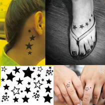 Hipster sexy personality finger arm face Chen Qiaoen with five pointed star tattoo sticker durable waterproof K048