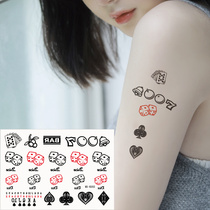Little Fresh KTV Night Field Arm Wrist Finger Shoulder Foot Chest Chic Poker Floral Letter Tattoo Sticker waterproof K055