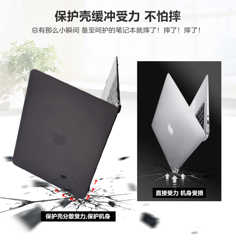 Mac Apple máy tính xách tay macbook máy tính vỏ bảo vệ không khí pro đặt 13.3 inch vỏ 12 bảo vệ 15 phụ kiện 13 bộ đầy đủ 11 tất cả bao gồm 11.6 chống thả cảm ứng 15.4 mới 2018 mỏng vỏ mềm