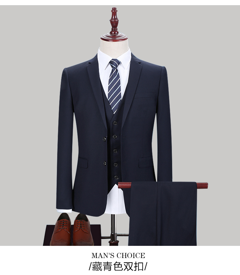 Bộ đồ nam bóng loáng màu đen phù hợp với chú rể váy cưới Váy cưới phù dâu trẻ trung - Suit phù hợp áo dạ nam