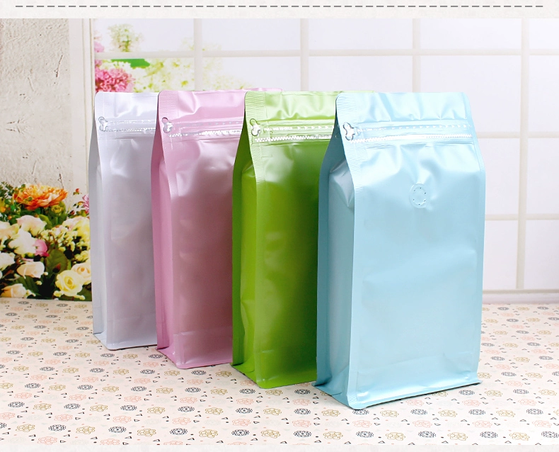 Phát hiện một pound túi cà phê bao bì có van gas tám mặt niêm phong lá nhôm Túi Ziplock 10 túi cà phê tùy chỉnh - Cà phê