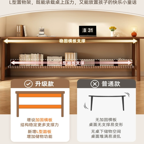 Двойной стол, прямоугольные ножки из массива дерева, домашняя спальня, письменный стол для учащихся начальной школы, простой офисный компьютерный стол для взрослых