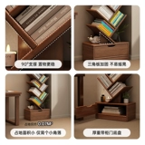 Креативная книжная полка из массива дерева, стеллаж для хранения от пола до потолка в форме дерева, настенный встроенный шкаф для хранения в гостиной, угловой книжный шкаф