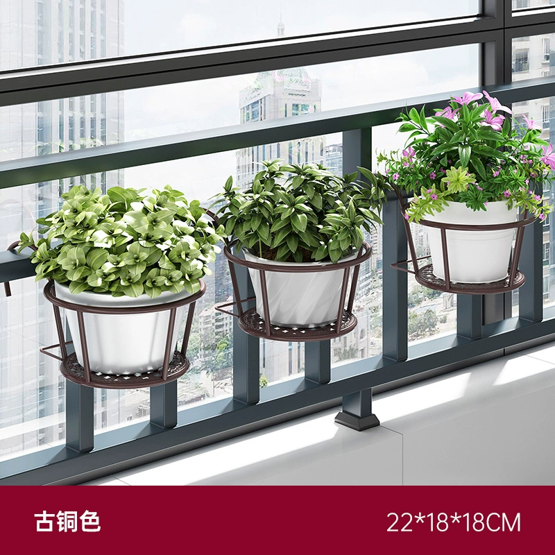 kệ trồng hoa ban công Giá để đồ hoa giá để đồ ban công lan can treo chậu pothos giá đỡ chậu hoa lan can ngoài trời lan can sắt rèn kệ chậu hoa mọng nước giá phụ kiện lưới an toàn ban công 