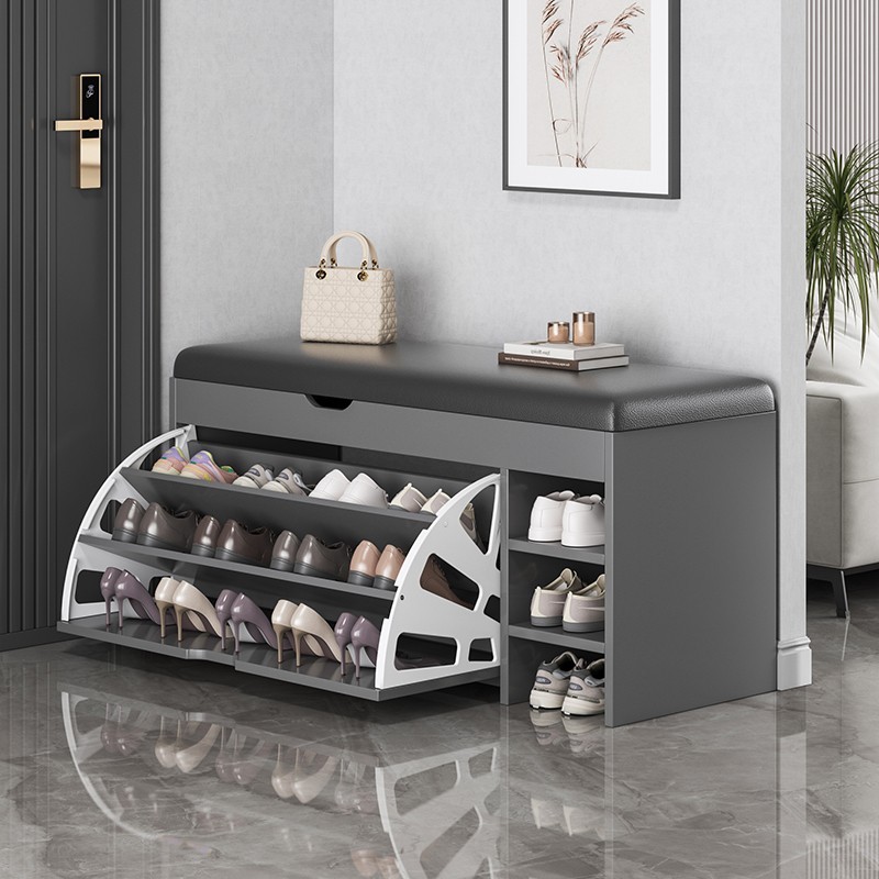 Changing shoes stool doorway Home Entrance Shoes Cabinet Sitting Stool Integrated Genguan Storage Tipping Bucket shoe rack can sit in the door wearing shoes stool-Taobao