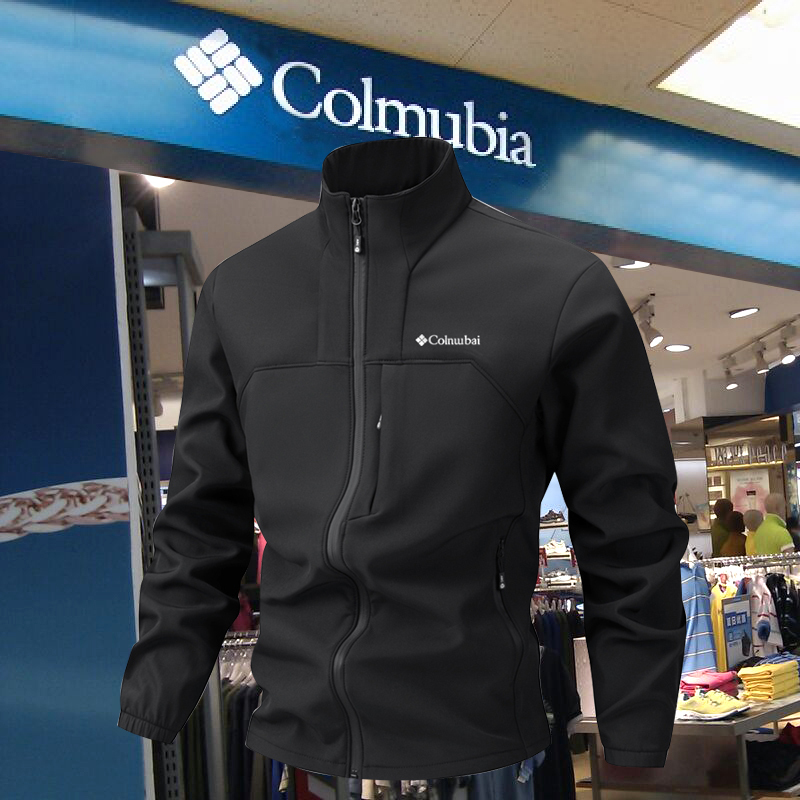 Coloniaole Autumn and Winter Softshell Jacket for Men, Windproof and Waterproof, Warm Inner Lining, Casual Outdoor Sports Jacket