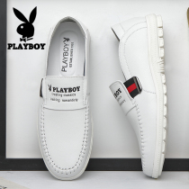 Floral Playboy mens shoes casual leather shoes spring 2021 new men Beans Shoes Tide Shoes Little White Shoes Summer 100 hitch