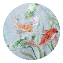 Original Han clothes Lone Genuine Silk Hand Embroidered Shu embroidered carp cross Rome face Skirt With a Han suit