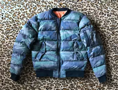 vintage ancient heavy Amika retro camouflage cloth face MA1 flight jacket thick coat jacket