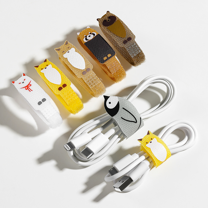 Органайзер для кабелей передачи данных в японском стиле, кабельная стяжка на липучке, ремень для управления кабелями, хранение и сортировка, ремень для обвязки компьютерных проводов, кабельная стяжка