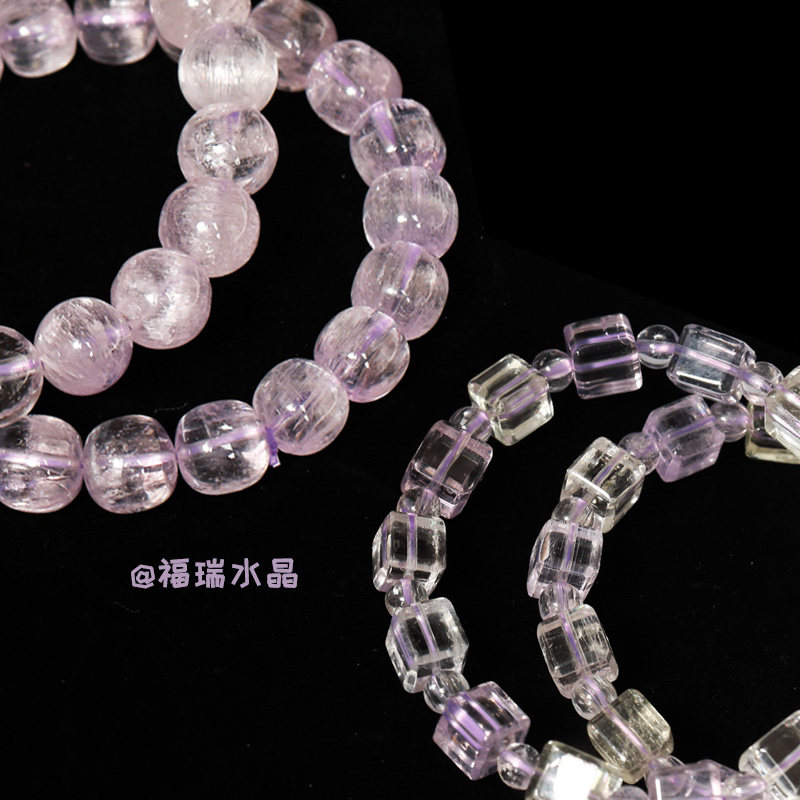 Forui Crystal Purple Lithium Glow Purple Lithium Glow Purple Powder Crystal Handstring Women With Little Fresh And Elegant Pink Purple