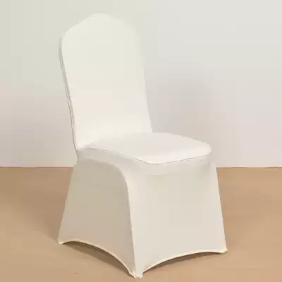 Universal elastic chair cover hotel wedding chair cover fabric white one-piece stool set dining room banquet chair back cover