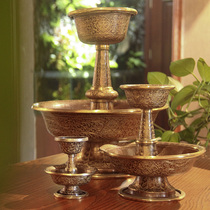 Nepal pure copper protector cup Tibetan Buddhism Tantric Buddha hand-plated carved red copper cup multi-specifications