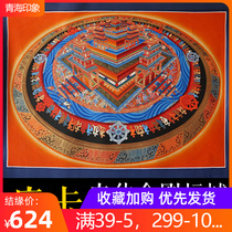 Nepal Nostalgic Retro Hand-painted Stereotan City Tangka Natural Pigments Tibetan Color Card Hanging Paintings Hidden Decorative Paintings